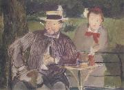 Edouard Manet Portraits d'Ernest Hoschede et de sa fille Marthe (mk40) Spain oil painting artist